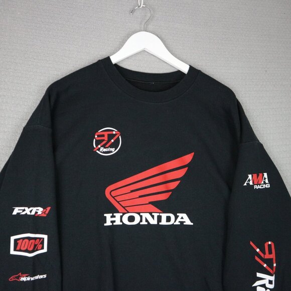 Honda Racing Sponsored Crewneck Cotton Top Mens 97 Racing - Picture 3 of 5